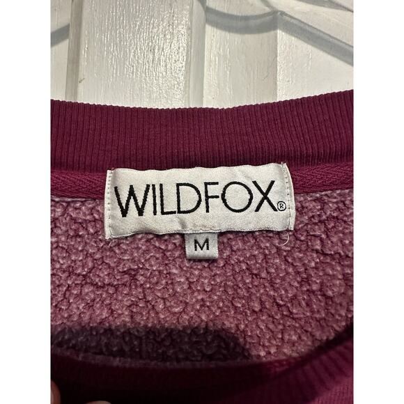 Wild fox Venice Beach Pullover Cropped Sweatshirt Size Medium Pineapple Palmtree - Picture 3 of 10